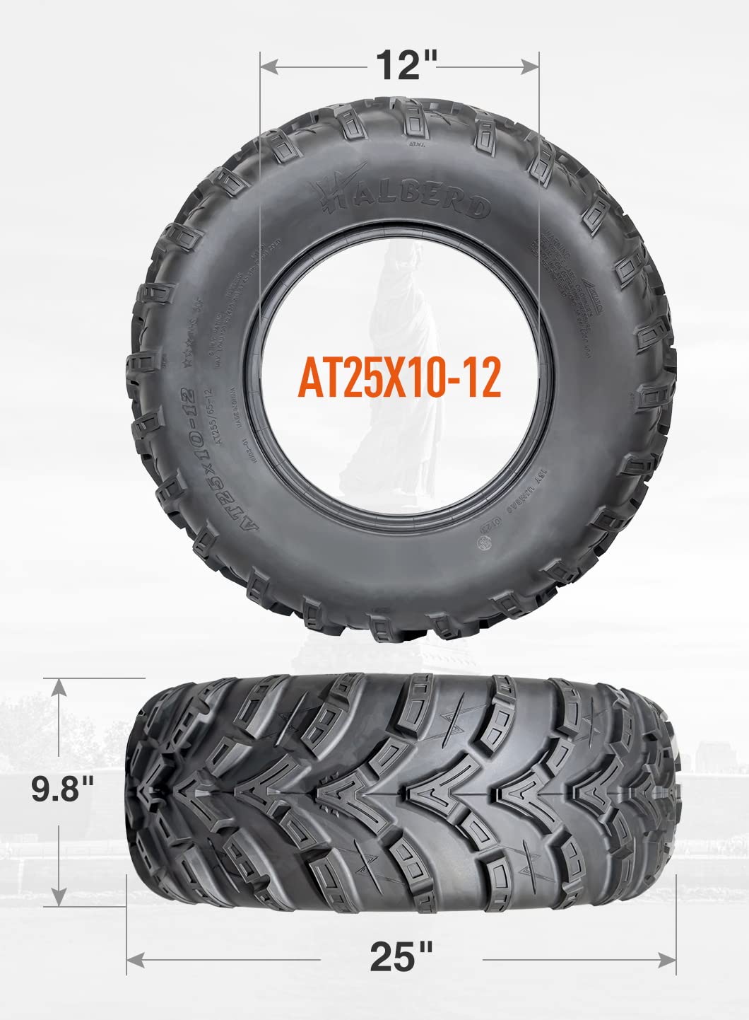 Halberd HU03 25x10-12 ATV/UTV Tires