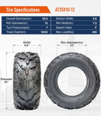 Halberd HU02 25x10-12 ATV/UTV Tires Set of 2
