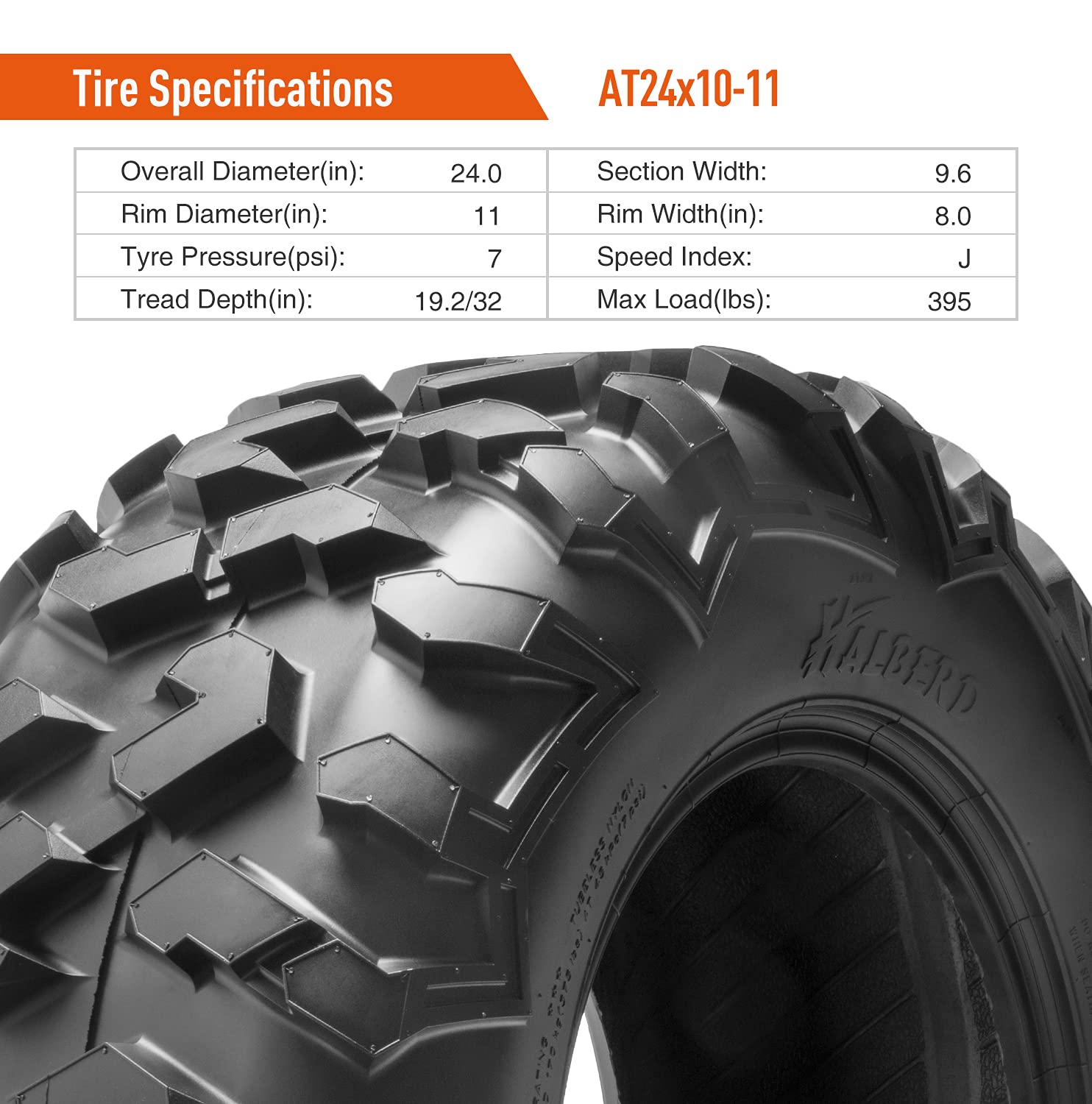 Halberd HU01 24x10-11 ATV Tires Set of 2