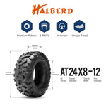 Load image into Gallery viewer, Halberd HU01 24x8-12 ATV Tires Set of 2
