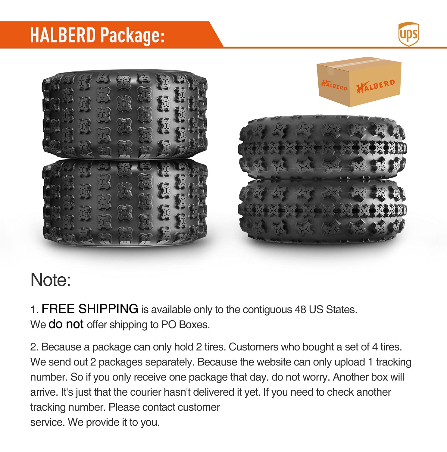 Halberd HS01 21x7-10 ATV Tires Set of 2