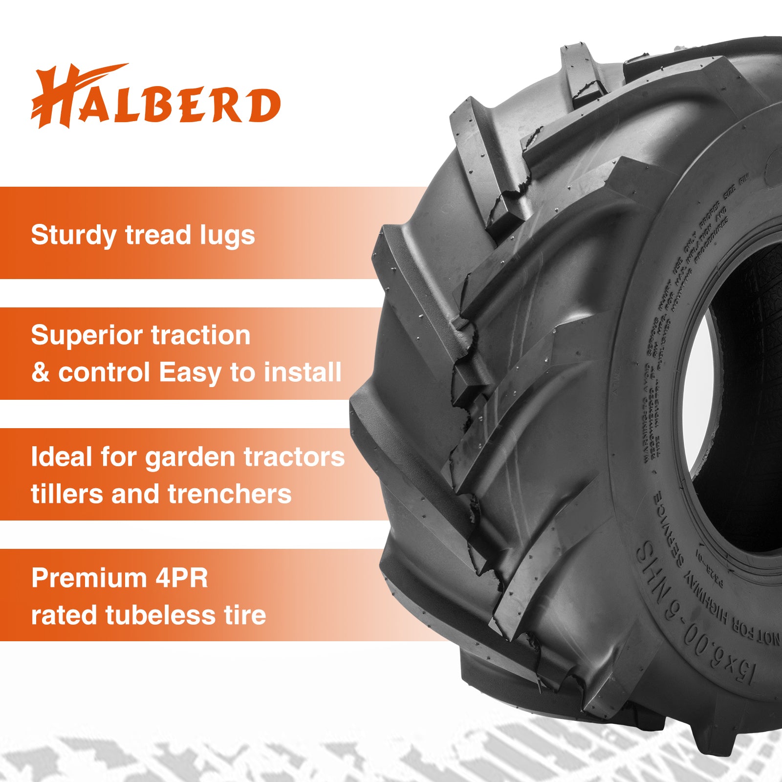 Halberd P328 Lawn Mower Tires
