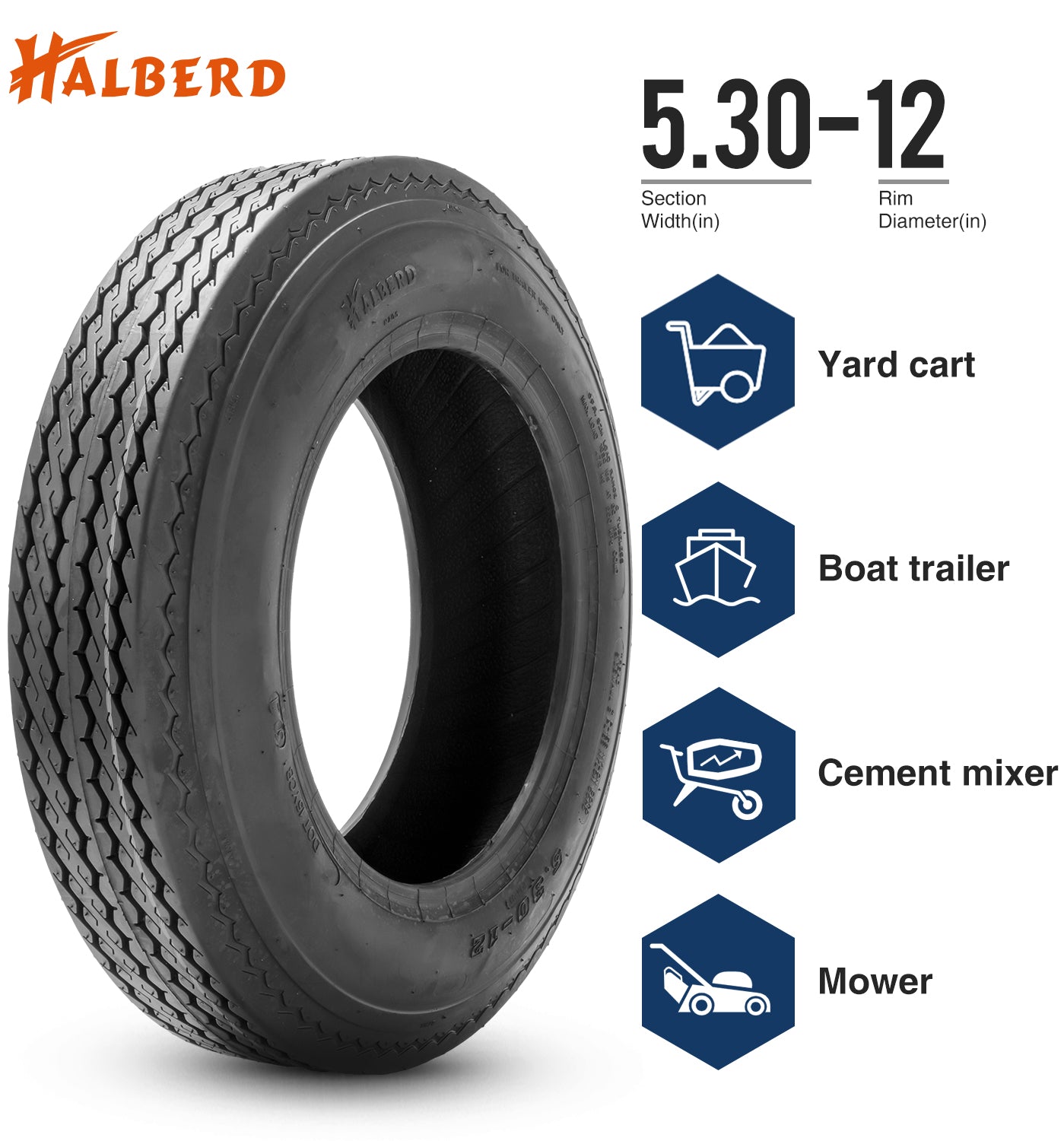 Halberd P811 Trailer Tires Set of 2