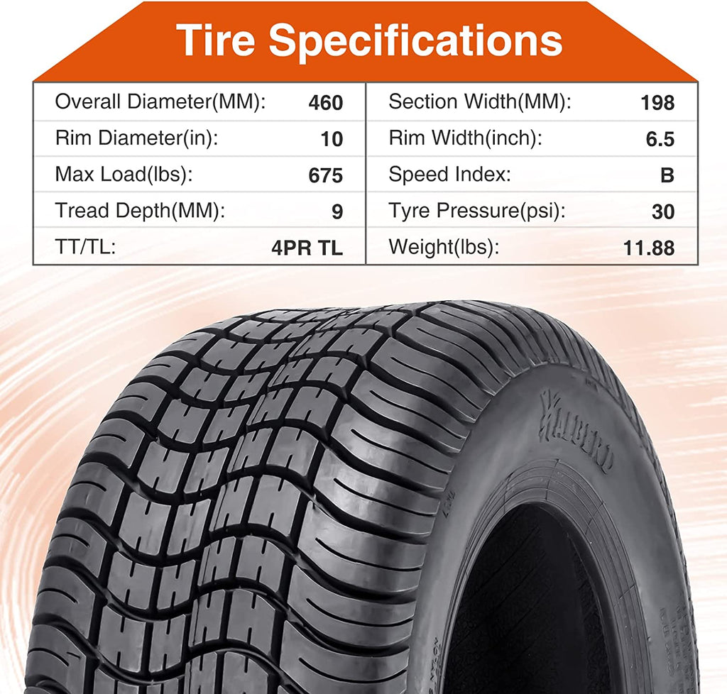Halberd P823 205/50-10 Golf Cart Tires