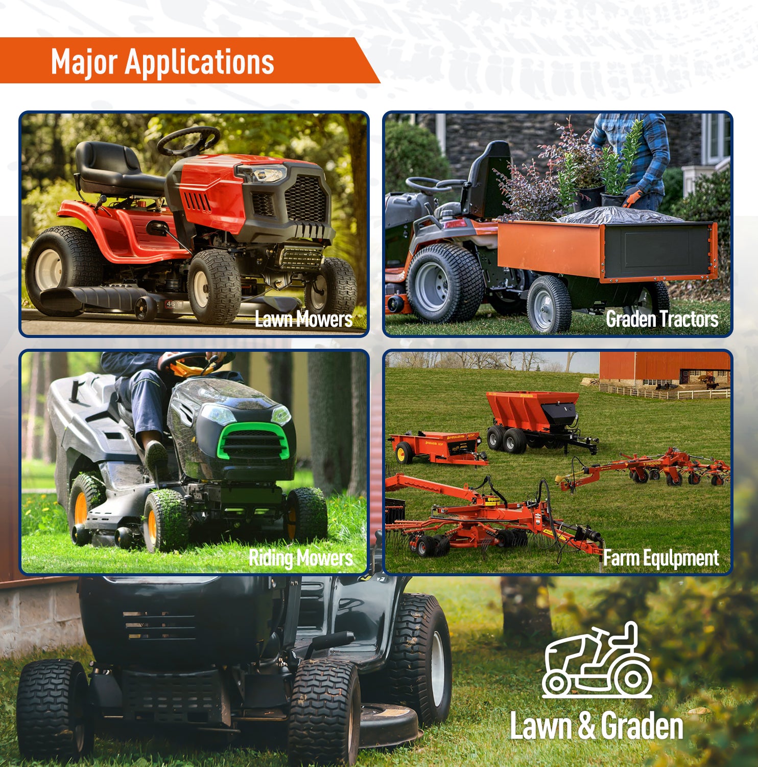 Halberd P512 Lawn Mower Tires