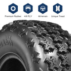 Quad Tires all Terrain Tires 4PR Tubeless 21X7x10 Front & 20x10x9 Rear Tires