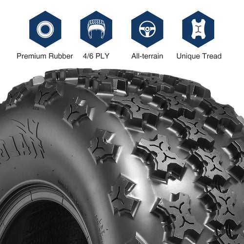 Quad Tires all Terrain Tires 4PR Tubeless 21X7x10 Front & 20x10x9 Rear Tires